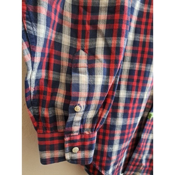 Vtg Ralph Lauren Polo Jeans Co Shirt Mens M Blue Red Plaid Button Up Heavyweight - Picture 4 of 7